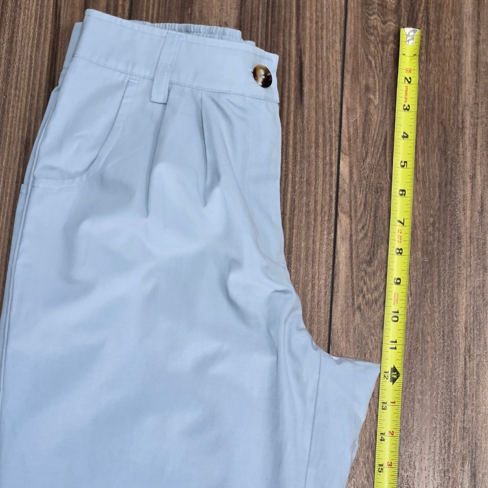 Halara Light Blue NWOT High Waisted Pleated Pants Elastic Waist  S Petite - Picture 5 of 9